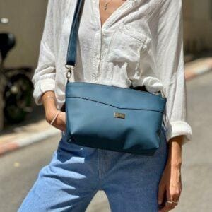 Blue-turquoise Rachel side bag/clutch