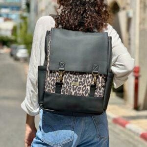 Spotted and black unicorn backpack
